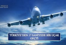Türkiye’den 17 saniyede bir uçak geçti Ajans Press