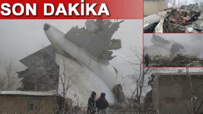 Türk kargo uçağı Kırgızistan'da düştü