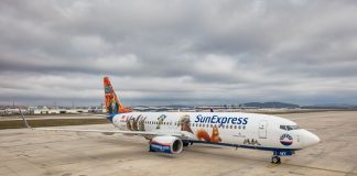 Sunexpress uçağı çizgi film karakterine boyandı