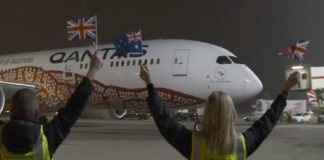 Qantas, Avustralya’dan İngiltere’ye 17 saate uçtu