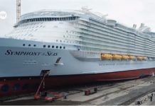 Dünyanın en büyük kruvaziyeri ilk yolculuğuna hazır