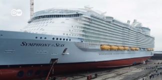 Dünyanın en büyük kruvaziyeri ilk yolculuğuna hazır