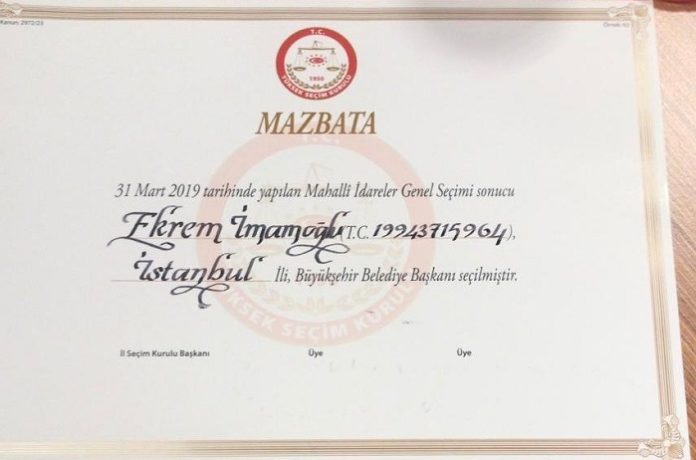 ekrem imamoğlu mazbata