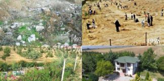 Çöplüğü 22 yılda küçük bir ormana çevirdiler
