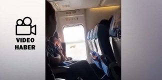 Temiz hava almak için acil çıkış kapısını açtı