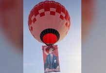 Türkiye’nin ‘yerli ve milli’ ilk sıcak hava balonu 19 Mayıs’ı gökyüzünde kutladı