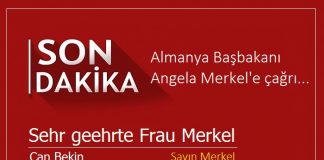 Sehr geehrte Frau Merkel (Sayın Merkel)