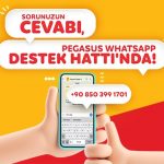 Pegasus WhatsApp destek hattı, şimdi 7/24 çevrim içi! Pegasus’tan WhatsApp destek hattı