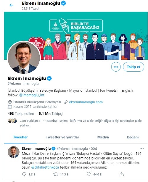 ekrem imamoğlu tweet