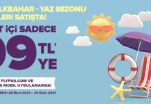 Pegasus ile yurt içi 99 TL
