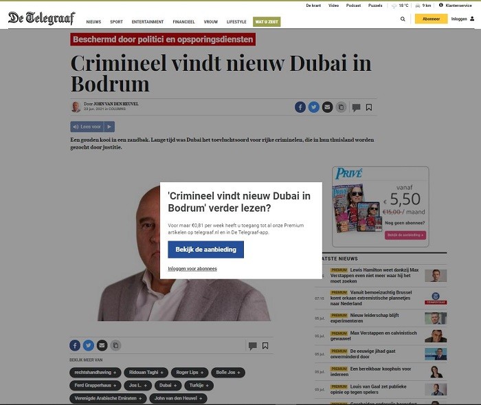 De Telegraaf: Bodrum kaçak suçlular cenneti oldu!