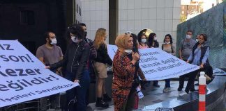 Otel işçilerinden Elysium Otel önünde eylem