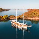 Bir mavi yolculuk rotası Mavi tur, tekne, yat, gulet