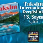 Taksim International Dergisi’nin 13. sayısı çıktı