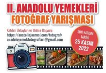 II.Anadolu Yemekleri Fotoğraf Yarışması’na başvurular başladı