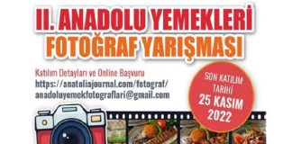 II.Anadolu Yemekleri Fotoğraf Yarışması’na başvurular başladı