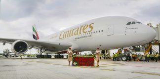 Emirates amiral gemisi ilk seferini gerçekleştirdi