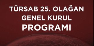 TÜRSAB 25. Olağan Genel Kurul Programı açıklandı 26-27 Kasım 2022 tarihlerinde gerçekleşecek TÜRSAB 25. Olağan Genel Kurul Programı ile ilgili ayrıntılı bilgiye ilgili görsellerden ulaşabilirsiniz.