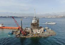 Kız Kulesi’nin yeni kubbesi ortaya çıktı Yeni Kız Kulesi /