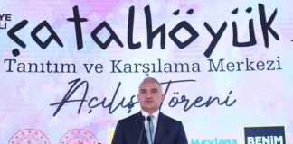 Bakan Ersoy Çatalhöyük Tanıtım Merkezi’nin Açılışına Katıldı Bakan Ersoy Çatalhöyük