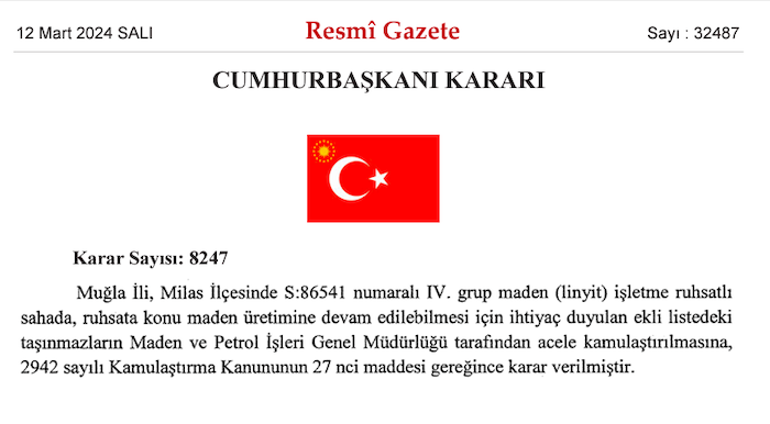 Muğla Akbelen'deki Kamulaştırma Kararı