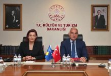 Bakan Ersoy, Kosova Başbakan Yardımcısı Redzepi ile Görüştü Kültür ve Turizm Bakanı Mehmet Nuri Ersoy, Kosova Başbakan Yardımcısı Emilija Redzepi ile görüştü.