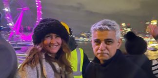 Londra’da Yeni Yıl Coşkusu Yazarımız Aynur Tattersal ve Londra Belediye Başkanı Sadiq Khan