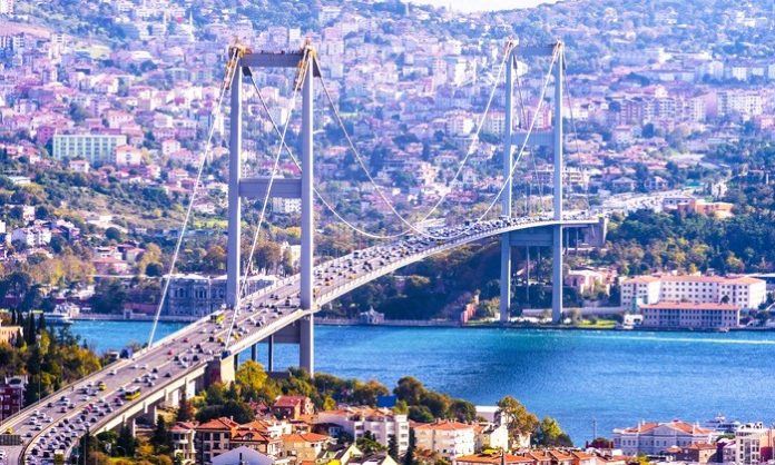 Istanbul Bosphorus Bridge in istanbul, turkey.