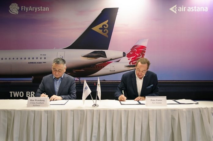 Air Astana China Southern Airlines codeshare signing