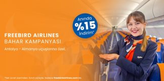 Freebird Airlines’tan İlkbahar Uçuşlarına Özel %15 İndirim Kampanyası