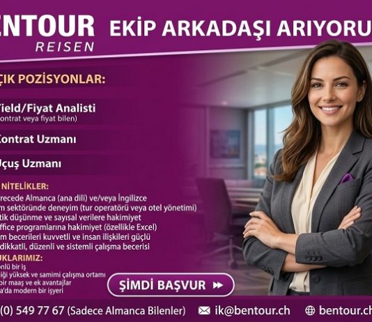 Turizm Sektöründe Kariyer Fırsatı: Bentour Reisen 3 Kritik Pozisyon İçin Alım Yapıyor!