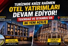 Turizmde Krize Rağmen Otel Yatırımları Devam Ediyor: Tekirdağ ve İstanbul’da İki Yeni Açılış