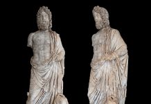 Aspendos Kazılarında Sağlık Tanrısı Asklepios ile Oğlu Telesphoros’un 2,20 Metrelik Heykeli Bulundu
