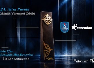 Anadolu Efes ve Corendon’un Antalya’daki EuroLeague Projesine Altın Pusula Ödülü
